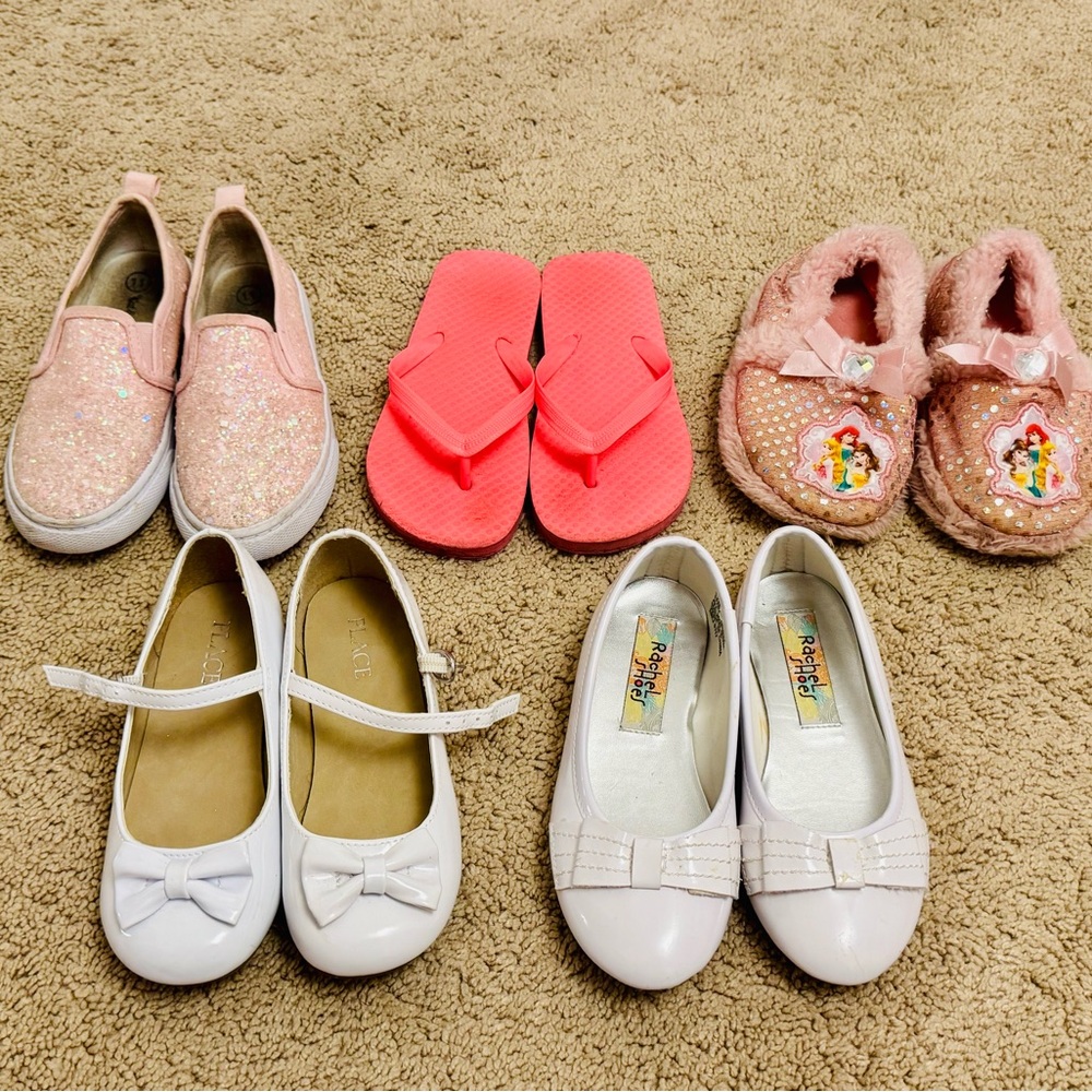 Bundle Girls Shoes size 11-12 girls. (Except Disney sandals size 9-10)